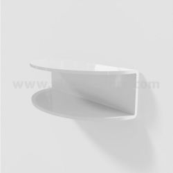 Mensola Curva a C in Plexiglass 5 mm con kit Montaggio