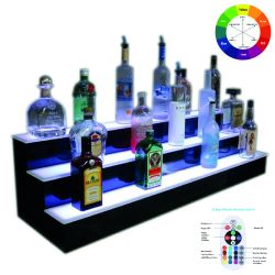Bottigliera in Plexiglas luminosa LED a 3 gradini