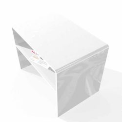 Comodino/Tavolino + Mensola Plexiglass Bianco Spessore 10mm
