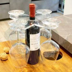 Malvasia Porta Calici da Bottiglia in Plexiglass Quattro Posti