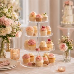 Alzata Cupcake con Tubo Centrale a 4 piani