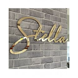 Lettere in plexiglass oro specchio gold silver sagomate a laser