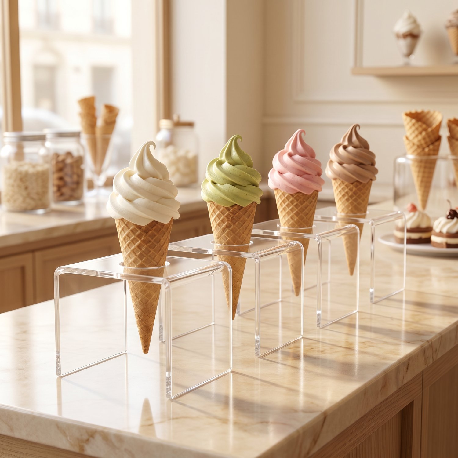 porta-cono-gelato-da-banco-plexiglass-singolo-allestito-gelateria-coni-soft-plex-dautore porta cono gelato da banco plexiglass singolo allestito gelateria coni soft plex dautore