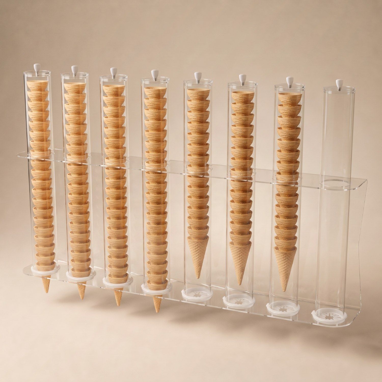 portaconi-gelato-da-parete-plexiglass-dispenser-8-tubi-vista-frontale-plex-dautore portaconi gelato da parete plexiglass dispenser 8 tubi vista frontale plex dautore