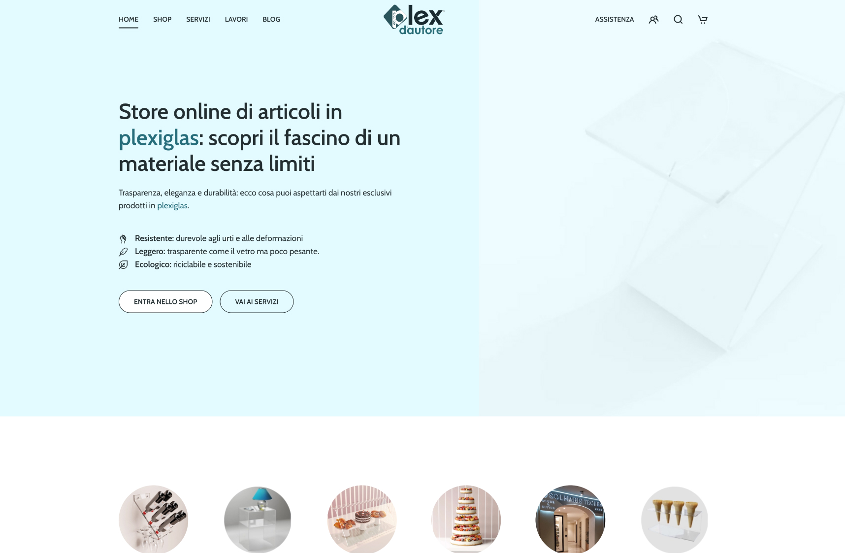 Plex Materiale Plex D'Autore - Store online di articoli in plexiglas