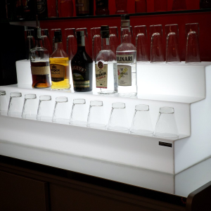 Bottigliera luminosa led a 3 gradini in plexiglass