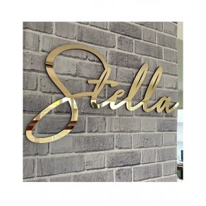 Lettere in plexiglass oro specchio gold mirror sagomate a laser